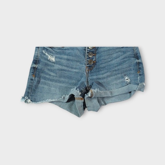 Women's MUDD High Rise Midi Shorts Size 0 Flex Stretch - Picture 5 of 7